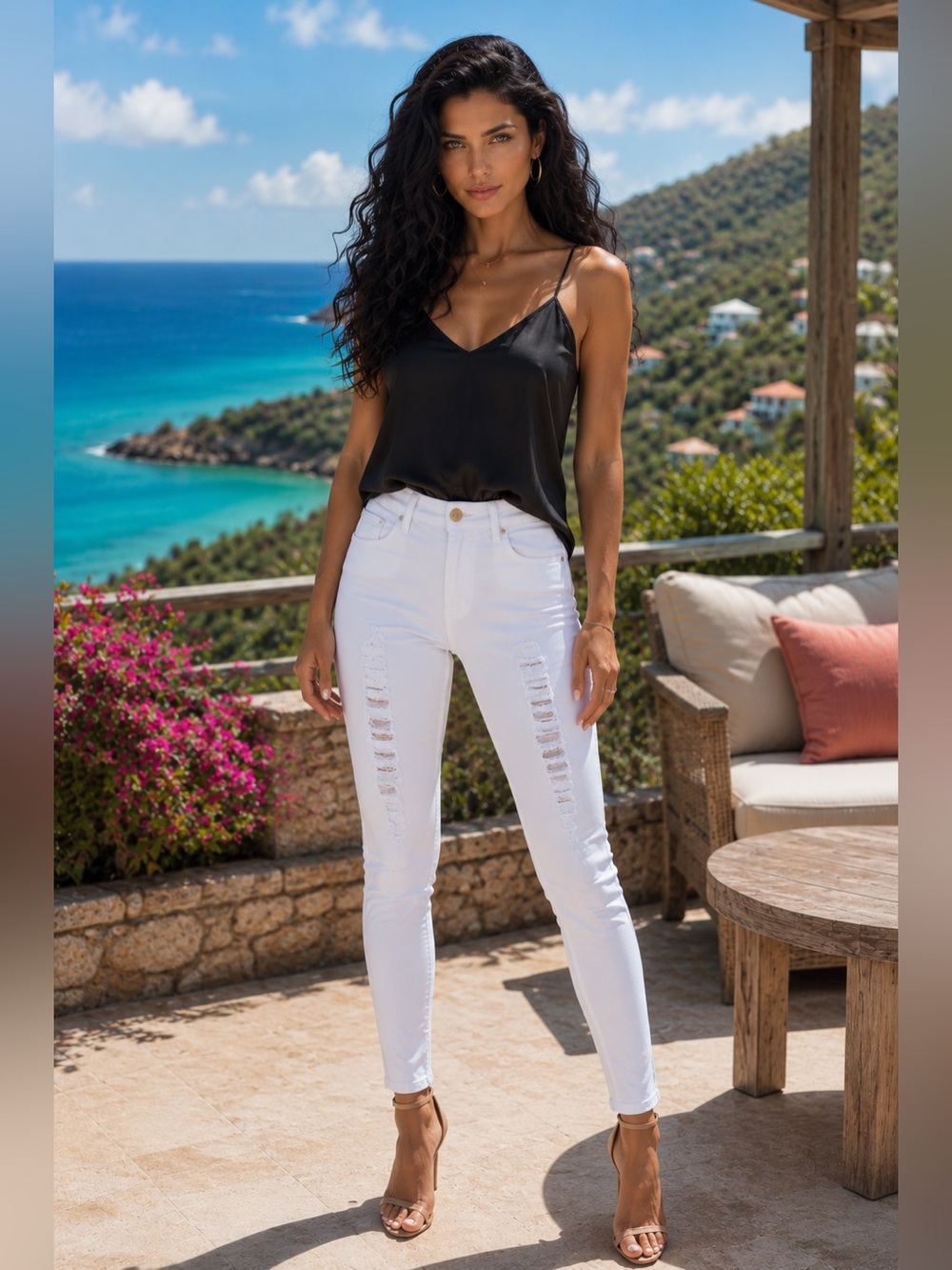 Frame Denim White Distressed Skinny Jeans - Picture 13 of 13